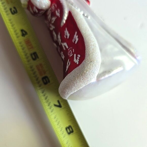 SCF Santa Christmas Ornament Season of Canon Falls Glass Ornament Vintage 6.5" - Picture 7 of 7